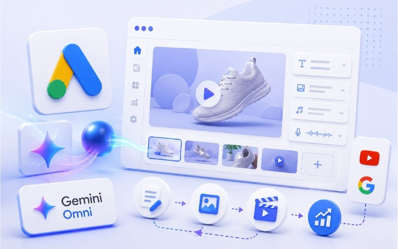 Gemini Omni для створення відео в Google Ads Asset Studio
